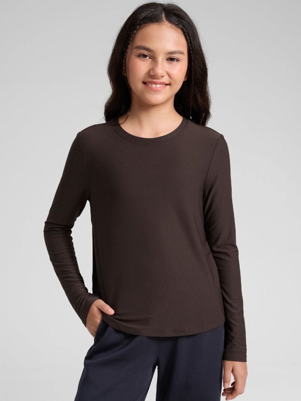 Girls Cloudweight Side Slit Long Sleeve